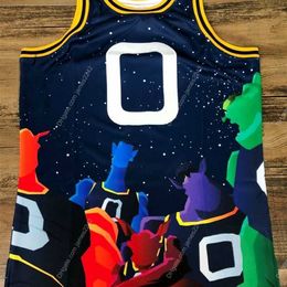 Nikivip Film Monstars #0 Space Jam Maillot de basket-ball pour homme Taille S-XXL Maillots de qualité supérieure