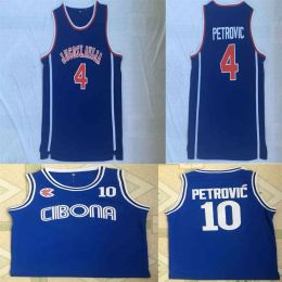 Nikivip NCAA 4 College Jersey University porte 10 Drazen Petrovic Men Basketball Ed Mens Jerseys Top Qualité BON MARCHÉ