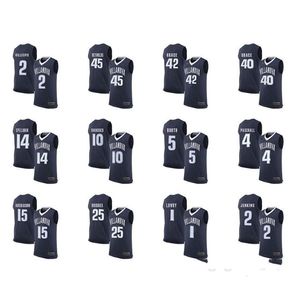 Nikivip NCAA Maillot de basket-ball pour homme Villanova Wildcats Ryan Arcidiacono 15 Kyle Lowry 1 Josh Hart 3 Kris Jenkins 2 College personnalisé avec n'importe quel nom et numéro