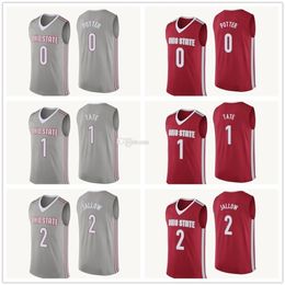 Nikivip Ohio State Buckeyes College #0 Micah Potter Basketball Jersey #1 Jae'Sean Tate #2 Musa Jallow Mens gestikte Custom Name Jerseys