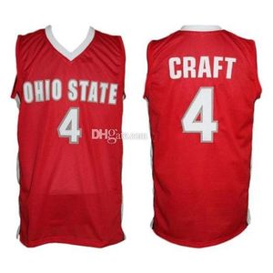 Nikivip Ohio State Buckeyes College Aaron Craft #4 Retro Basketball Jersey heren genaaidde aangepaste nummernaam Jerseys