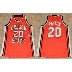 Nikivip Oregon State Beavers University Gary Payton #20 College Retro Basketball Jersey heren genaaid op maat gemaakte nummersnaam truien