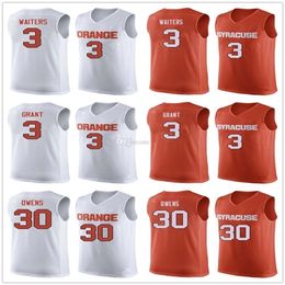 Nikivip Syracuse Orange College # 3 Dion Waiters Camisetas de baloncesto Jerami Grant # 30 Billy Owens Hombres Cosido Nombre de número personalizado