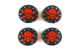 Niko 1 Set de 4pcs Clear Black Red Skull Crossbones Cross Guitar Guitar Guitar pour LP SG Style Guitar 9317560