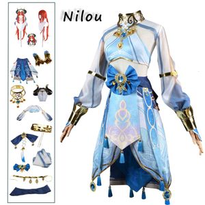 Nilou Genshin Impact Cosplay Costume perruque cornes Anime jeu Halloween fête robe Sexy pour femmes filles Costume fantaisie complet