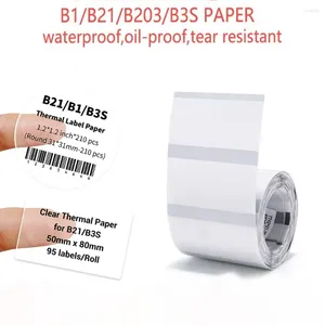 Nimbot B1 étiquettes auto-adhésives transparentes pour Mini imprimante thermique Portable autocollant rond B21 étiquettes Niimbot