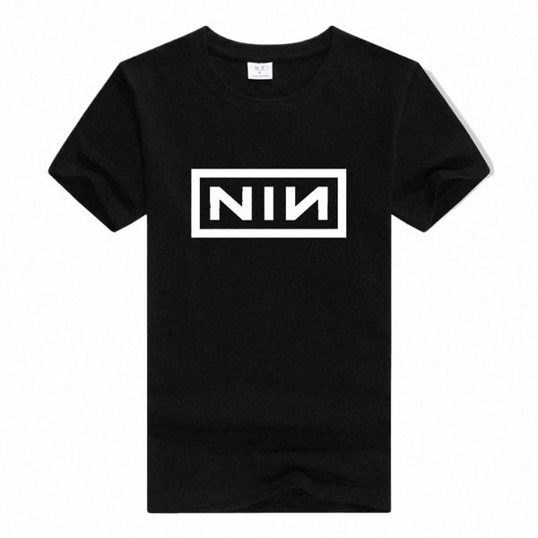 Neuf pouces ongles t-shirts NIN groupe de Rock industriel américain t-shirt été pur coton hauts à manches courtes t-shirt Q5I7 #