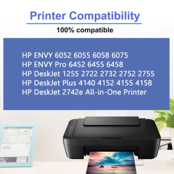 Nineleaf 67xl Ink Black / Tri-Color pour HP 67 67xl HP DeskJet 1255 2722 2732 2742E Imprimante DeskJet Plus 4140 4152 4155 4158