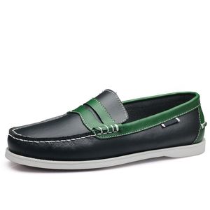 negentig heren casual schoenen lederen Britse stijl zwart wit bruin groen geel rood mode buiten comfortabel ademend