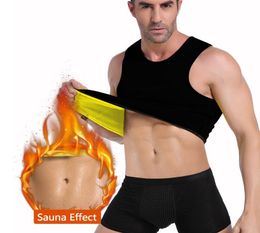 Ningmi Slimming Mens Vest Shirt Sweat Sauna pak buikvet brander taille trainer fitness tanktop body shaper loSeWeight6794442