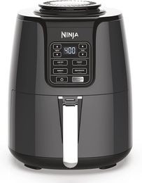 Ninja AF101 heteluchtfriteuse die knapperig, braadt, opwarmt en uitdroogt, voor snelle, gemakkelijke maaltijden, capaciteit van 4 liter, hoogglansafwerking, grijs