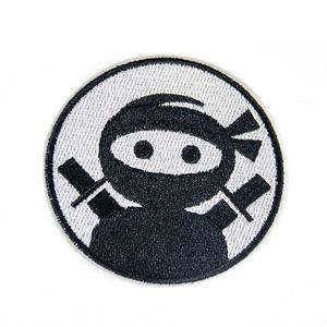 Ninja Bordado Patches de costura Notas de costura Iron Warrior en parche para camisas de ropa Sombreros Diseño personalizado