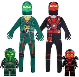 Costumes Ninjago Costumes Ninja pour garçons Costumes de fête fantaisie pour enfants Costumes d'Halloween pour enfants Combinaisons Ninjago avec masque T2001038334976