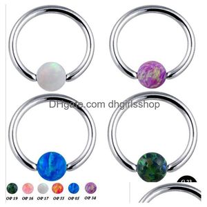 Tepel Ringen 100% G23 Titanium Hoop Clip Ball Studs Neus Ring Lip Piercing Lichaam Sieraden Voor Mannen Vrouwen Drop levering Dhqdr