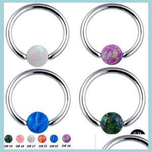 Tepelringen 100 G23 titanium hoepel tepel ringen clip bal studs neusring lip piercing body sieraden voor mannen vrouwen drop levering dhtuw