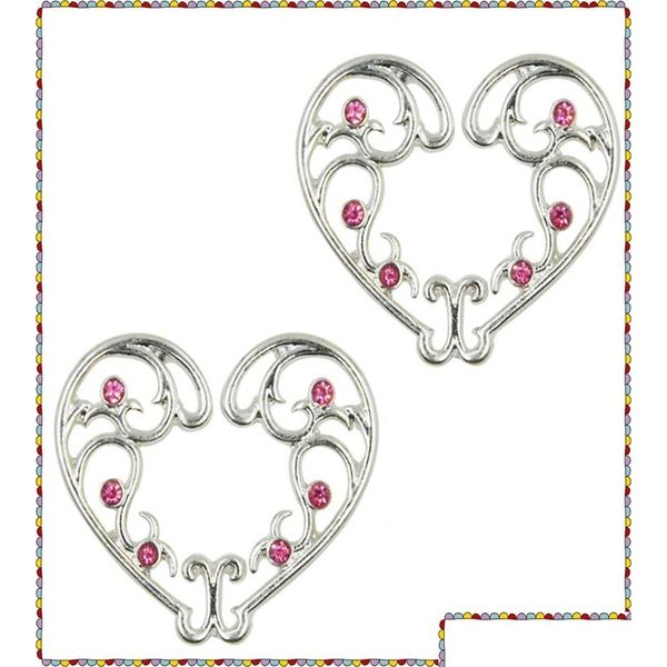 Anneaux de mamelon 3 paires y Clip non percé sur une fausse bague rose diamant corporel bijoux bouclier er pinces adt jouet piercing gouttes réglable drop déliv dhlvi