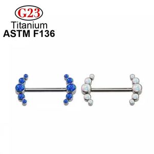 Nipple-ringen bieden ATSM F136 Titanium interne draad van hoge kwaliteit Nikkel Barbell Ring geperforeerde sieraden Y240510