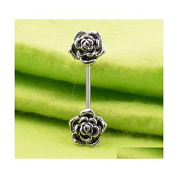 Tepelringen dames body sieraden retro elektroplate rose roestvrijstalen punctie ornamenten 2 8ll t2 drop levering dhty9
