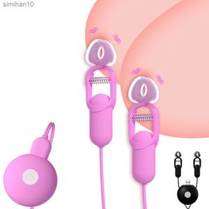 Mamelon Vibrateur Nipple Clamp Massage Du Sein Enhancer Bondage Adulte Sex Toys Pour Femmes Couples Chasteté Féminine Stimuler Clitoris L230518