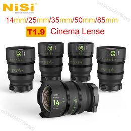 Lentes de cine Nisi ATHENA Prime 14mm T24 25mm 35mm 50mm 85mm T19 lente de fotograma completo para cámaras ARRI PL RF E Mount 231226