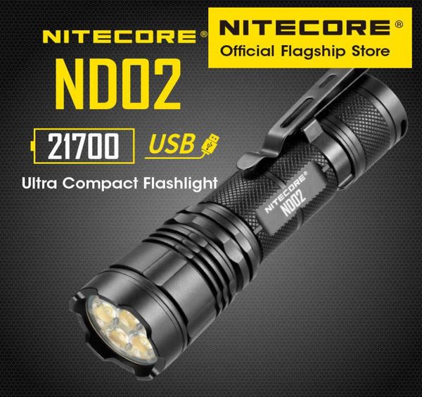 NITECORE ND02 lumière très brillante 2700 Lumens projecteur grand angle portable USB Charge directe astigmatisme lampe de poche P0822296101