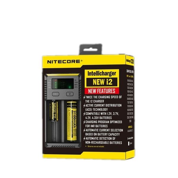 NITECORE nouvelle version chargeur de batterie pour 16340 10440 AA AAA 14500 18650 26650 chargeur de batterie I2 chargeur