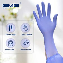 Gants en Nitrile GMG sans Latex, résistants à l'huile, imperméables, pour la cuisine, le ménage, le nettoyage, jetables pour les mécaniciens et les réparations automobiles