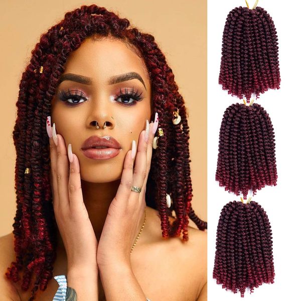 Niubian Twist Crochet Tresse Cheveux En Gros Synthétique Bombe Printemps Pré Tordu Cheveux Pré-bouclés Moelleux Passion Bombe Printemps Twist 30 Brins