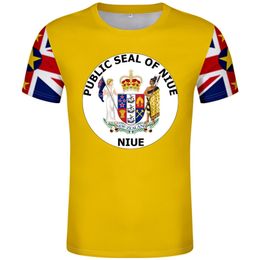 NIUE T-shirt naam nummer Niu T-shirt tekst Po s kleding afdrukken Diy gratis op maat gemaakt niet vervagen niet gebarsten tshirt Jersey 220702
