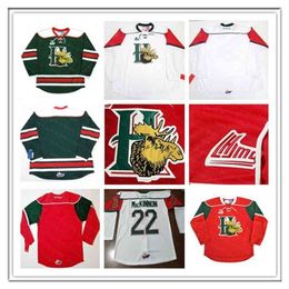 Nivip goedkoop qmjhl halifax mooseheads ccm jersey 22 nathan mackinnon 13 Nico Hischier 27 Jonathan Drouin Red White Green Hockey Jerseys Custom