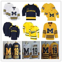 Nivip Michigan Wolverines Colleage Maillots de hockey sur glace Dylan Larkin Quinn Hughes Thomas Bordeleau Cam York Strauss Johnson Jack Becker Brendan