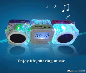 Nizhi TT028 Haut-parleurs portables TT028 Caisson de basses LED Écran LCD en cristal Mini Musique Lecteur MP3 Haut-parleurs FM SD TF Carte Christm4809408