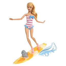 NK 2 Article / Set = 1 PCS Boîte de surf + 1 paires chaussures Cool Boot Summer Beach Sports Touet pour Barbie Doll Funny Accessories Color au hasard