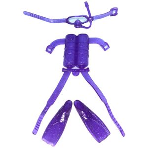 NK Official 1 Set Beach Swimsuits Snorkeling Duikuitrusting Zuurstoftank Flippers Zwemglazen voor Barbie Doll -accessoires