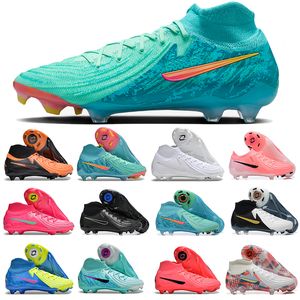 Phantom Luna 2 Elite FG High-Top Voetbalschoenen LV8 Vortex Pack Voetbalschoenen Groen Glow Zwart Roze Voetbalschoenen Generation Ready Shadow Pack Chili Rood FJ2560-300