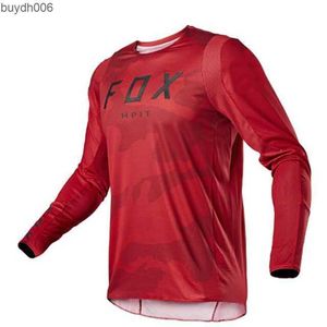 Nkr0 T-shirt pour hommes 2023 Nouveau style Jersey de descente Hpit Fox VTT VTT Offroad DH Moto Motocross Sportwear Vélo Course Cyclisme