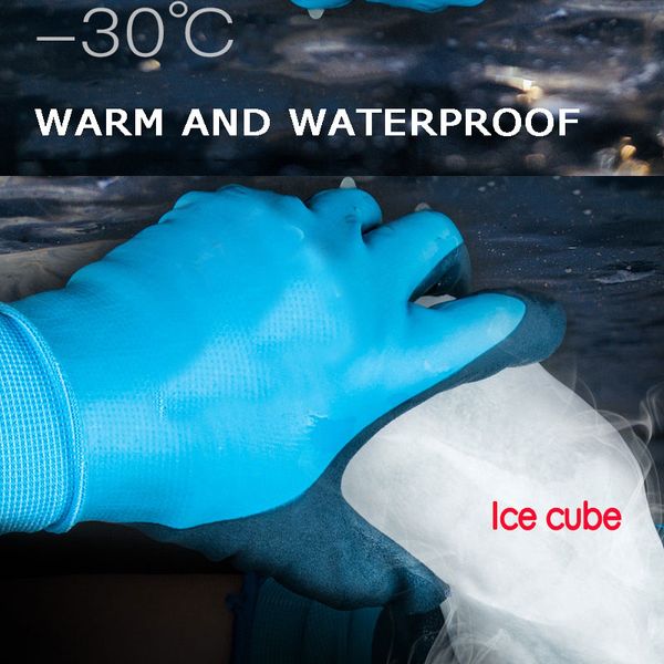 NMSafety Freeze Anti Cold Micro Thermal Nitrile isolate Wincd Winter Garden Imperproof Safety Work Glove