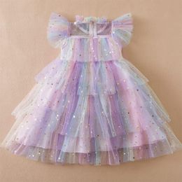 NNJXD Little Girl Dress Tulle Ruffles Flower Girls Wedding Party Dresses