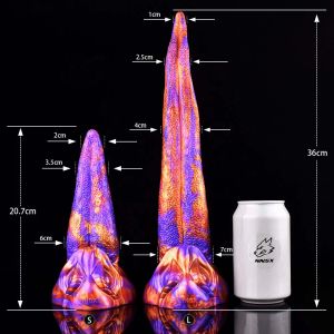 Nnsx zachte siliconen tong likken dildo dier anale seksspeeltjes voor vrouwen clit stimulator vaginale dilatoren monster penis buttplug