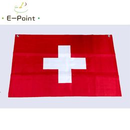 No.5 96 cm * 64cm Size Europese Vlag van Zwitserland Top Ringen Polyester Vlag Banner Decoratie Flying Home Garden Flag Feestelijke geschenken