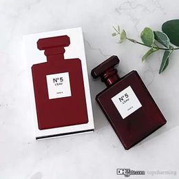 No 5 LEau Red Edition 100 ml Perfume elegante para mujer EDP Floral Aldehído Rosa Aroma Botella de vidrio rojo de larga duración 1383773