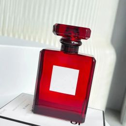 No 5 LEau Red Edition 100ml Parfum élégant pour femme EDT Floral Aldéhyde Rose Arôme Bouteille en verre rouge Longue durée