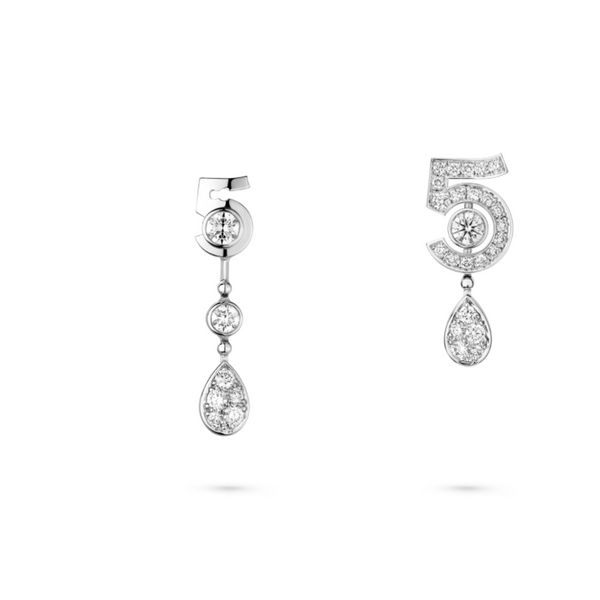 No.5 Boucles d'oreilles Lucky Nouveau dans les boucles d'oreilles de joaillerie de luxe pour femmes pendentif k Collier coeur en or avec perles gravées Goujon de trèfle