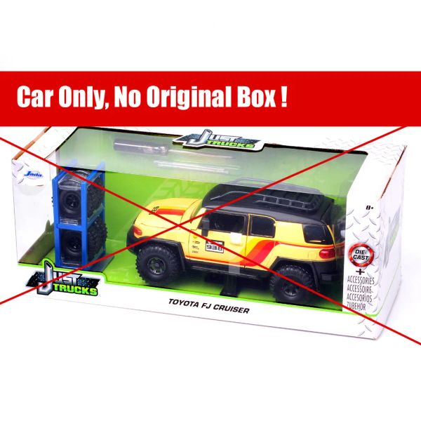 No Box 1/24 Échelle Jada Toyota FJ Cruiser SUV 938 Modèle de véhicules jouets Diecast Toy avec des pneus supplémentaires Miniatures de collection