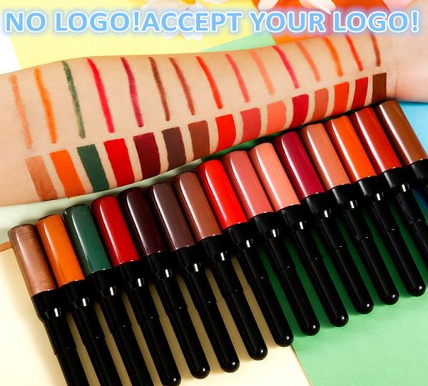No Brand – crayon à lèvres 2 en 1, rouge à lèvres mat, imperméable, longue durée, accepte l'impression de votre logo, 2285627