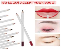 No Brand Crayons à lèvres blancs Pigments longue durée Mat Liplinner Crayon à sourcils imperméable eye-liner Outil de maquillage vous acceptez logo2621928
