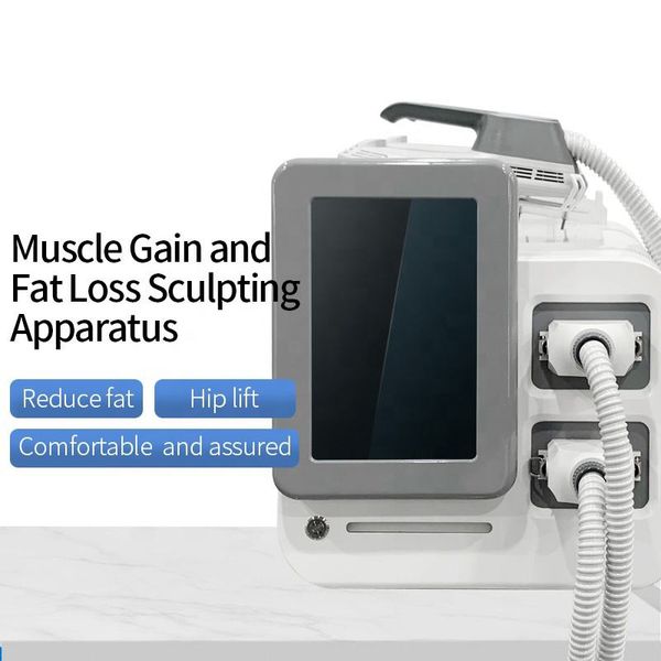 HI-FEMT Machine de contour du corps Sculpt EMS mais machine de levage 2 poignées 7-14 Tesla Portable Ems Sculpt Hommes Femmes Butt Lift Machine de perte de poids sans exercices