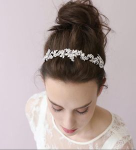 Pas de fondu diadèmes de mariée perlé feuille cluster bandeau épingle à cheveux perlé cheveux vigne mariage casque mariée cheveux accessoires headpieces6523340