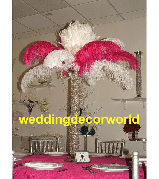 Aucune plume incluse) Kits de pièce maîtresse de plume d'autruche support pour décorations de Table de mariage décor de fête d'événement 1117