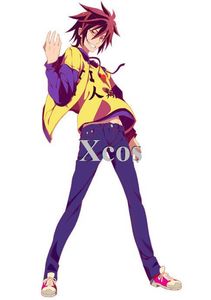 Geen spel No Life Sora Cosplay Kostuum Broek Top Halloween